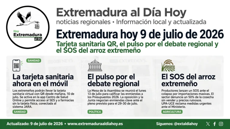 Extremadura hoy 9 de julio: El pulso por el debate regional