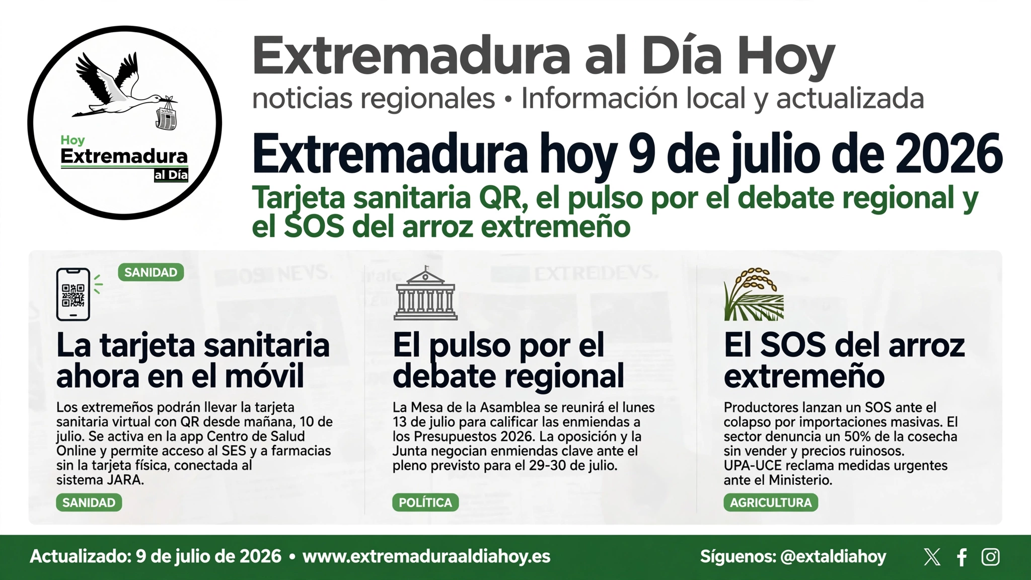 Extremadura hoy 9 de julio: El pulso por el debate regional